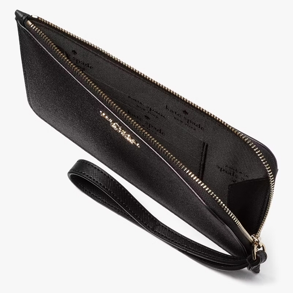 Kate Spade Lucy Glitter Medium L-zip Wristlet - Picture 2 of 3